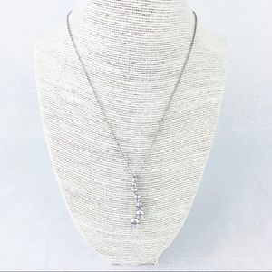 Pretty Crystal “Waterfall” Necklace